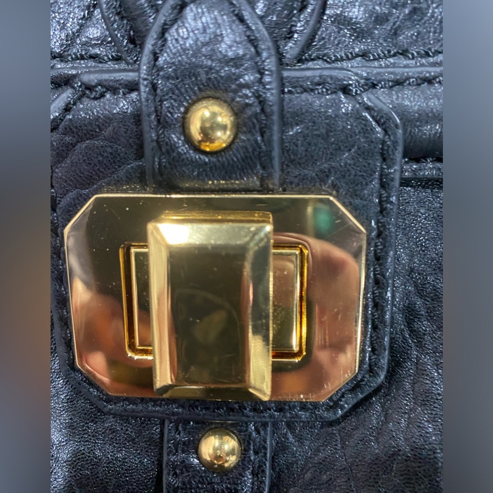 Vintage Juicy Couture 100% sheep black leather handbag, purse great condition. - Picture 5 of 13